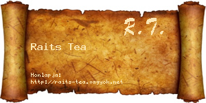 Raits Tea névjegykártya